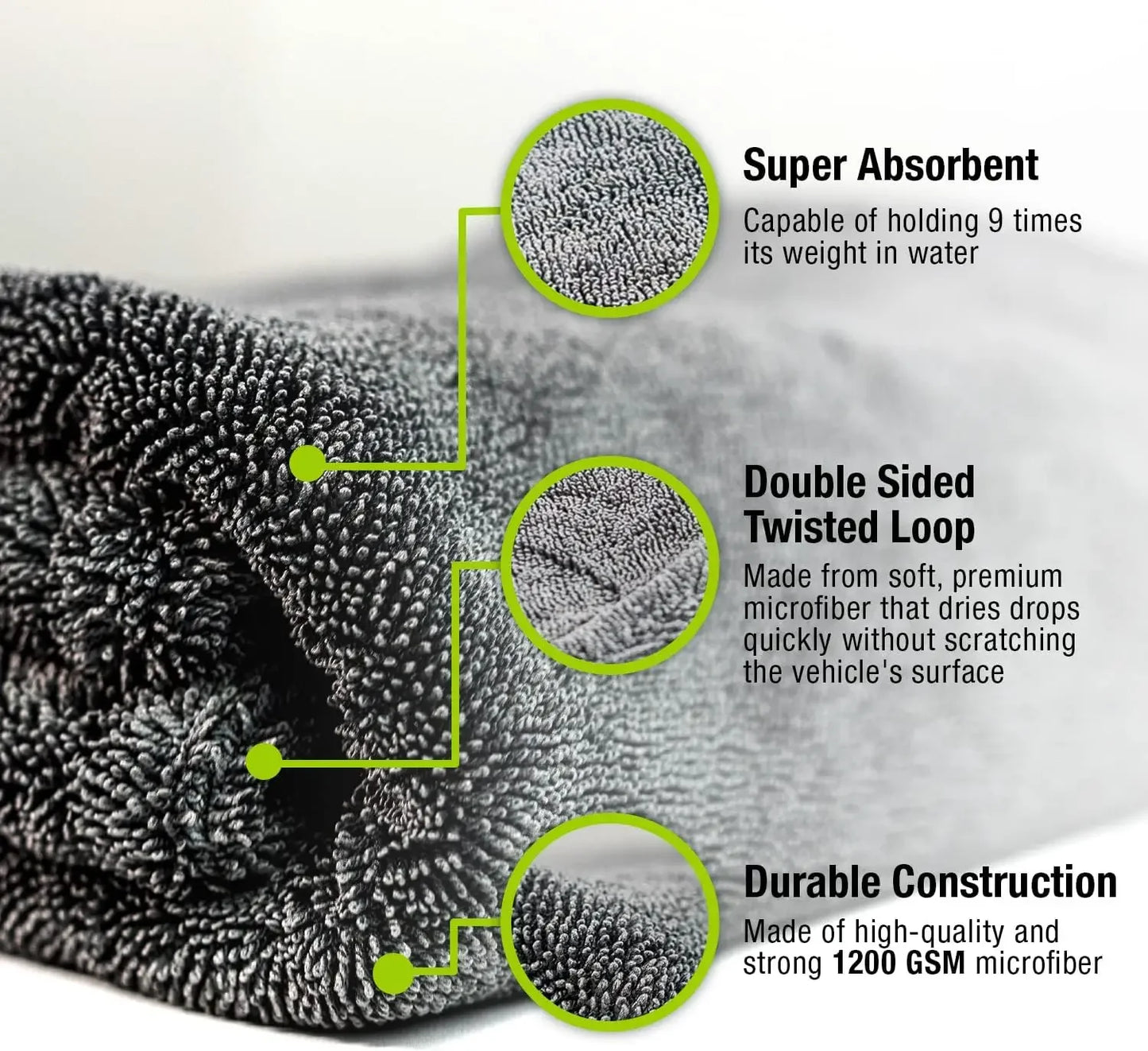 AquaZero™ — Serviette Microfibre Anti-Traces