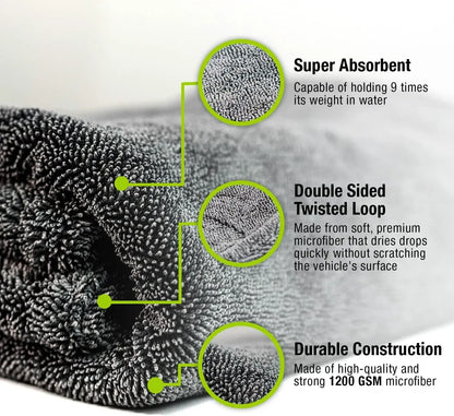 AquaZero™ — Serviette Microfibre Anti-Traces